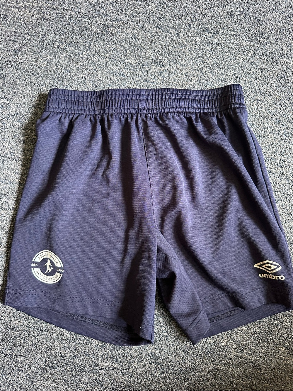 Umbro “Abbey Villa” Kids Soccer Shorts with White Logos